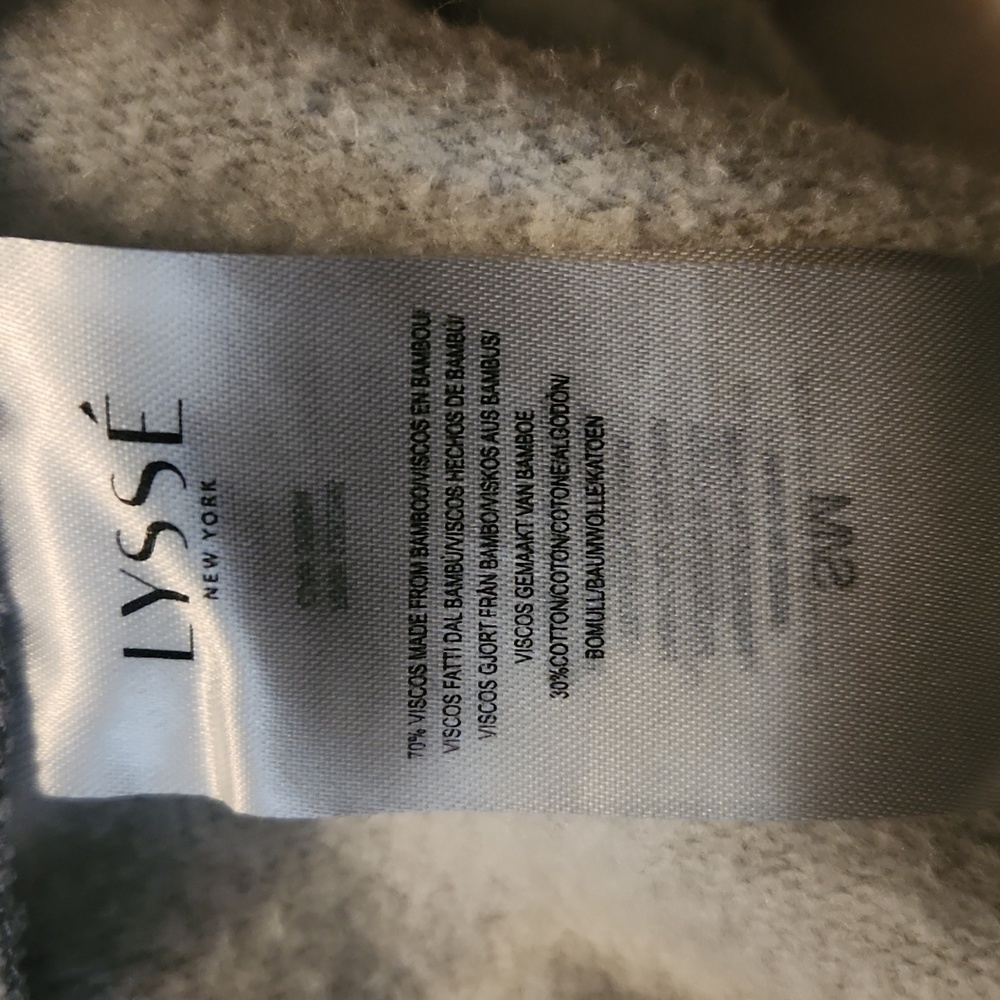 Lysse Active Bamboo Blend Grey Open Front Cardigan sz.S/M - Picture 7 of 7